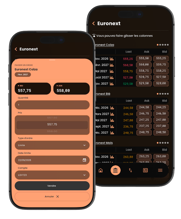 WSD Trade sur mobile